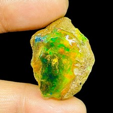 34.85 Cts Natural Ethiopian Opal Rough 31x23mm Huge Untreated Loose Gemstone