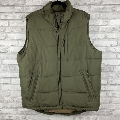 olive green down vest