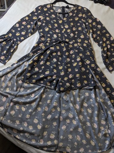 Art Class Girls Gray Pink Walk Through Maxi Dress Romper Jumpsuit Short Sz 14/16 - Picture 9 of 16