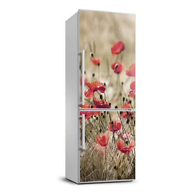 3D Art Refrigerator Wall Kitchen Removable Sticker Magnet Flowers Field ...