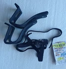 BLACK PLASTIC TOE CLIPS AND NYLON and BLACK STRAPS NOS