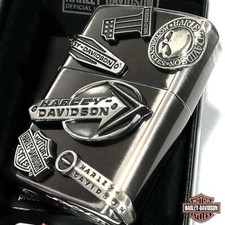 Zippo Oil Lighter Harley Davidson HDP-63 Silver 3-sided Processing Japan Limited