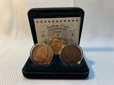 Greg Maddux Chipper Jones Highland Mint Southern Pride Bronze 3 Coin Set Coin