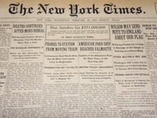 1915 FEBRUARY 10 NEW YORK TIMES - PHONES TO STATION FROM MOVING TRAIN - NT 7770
