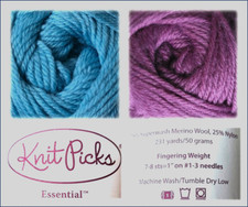 1 Skein Essential - Knit Picks 75 Superwash Merino Wool/25 Nylon - 3 Colors