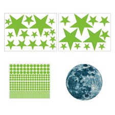 437PCS Glow In The Dark Luminous Stars  Moon Wall Stickers Decal Kid Room Decor