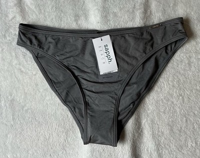 Sapph Beach Tamboo Bay High Waisted  Brief, Large, Gray, NWT