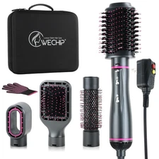 Hair Dryer Brush, 4 in 1 One Step Professional Hot Air Brush for Curling Dryi...