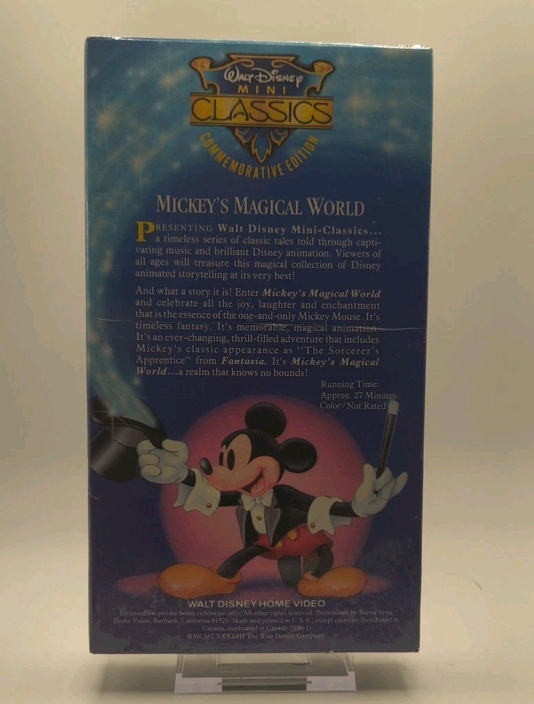 Walt Disney  VIDEO ボールペン　ツイスト式　ミッキー Walt Disney Mini Classics - Mickeys Magical World (VHS, 1991) for