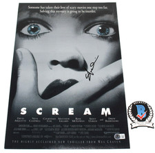 ACTOR SKEET ULRICH SIGNED SCREAM 12x18 MOVIE POSTER BILLY LOOMIS BECKETT COA BAS