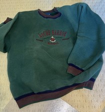 VINTAGE Roche Harbor Resort Sweatshirt Women XL green Pullover Fleece Cotton 90s