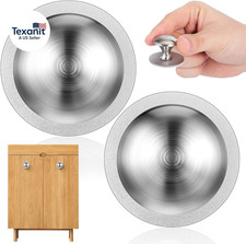 2Pcs Modern Stainless Steel Suction Cup Handles for Glass Shower Doors Cabinets