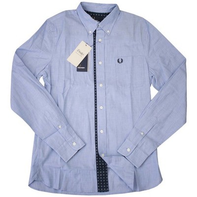 Fred Perry Herren Langarm Hemd M5350 547 Drakes Kollektion Limited 5408