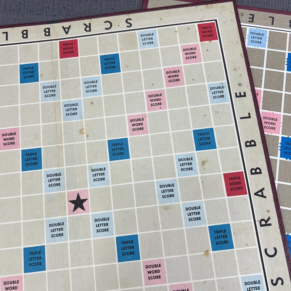 Lote de 6 Tableros de Juego Scrabble Vintage 14"x14" Acabado Mate LEER Foto 2 de 4