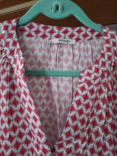 Orsay Damen Bluse Gr. 34 rot/weiß/schwarz ge...