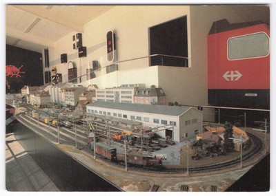 Verkehrshaus Luzern Model Shunting Yard Railway Switzerland Postcard