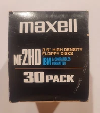 Maxell MF2HD DSHD 3.5" Floppy Disks 26 pack Open Box