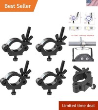 Heavy Duty Truss Clamp Set of 4 - 660 lb Aluminum DJ Light Clamps, Certified