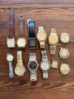 Vintage Quartz Watch Lot Seiko, Timex, Citizen, Hellbros, Jules Jurgensesn