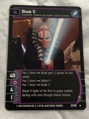 2005 Star Wars TCG WOTC JG SHAAK TI (B) Rare Card NM