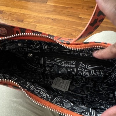Von Dutch Orange Black Animal Print Shoulder Bag Chain  display picture 2