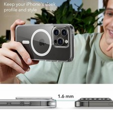 MAGSAFE COMPATIBLE CRYSTAL CLEAR TPU + PC SHOCKPROOF CASE FOR IPHONE 16 15 14 13