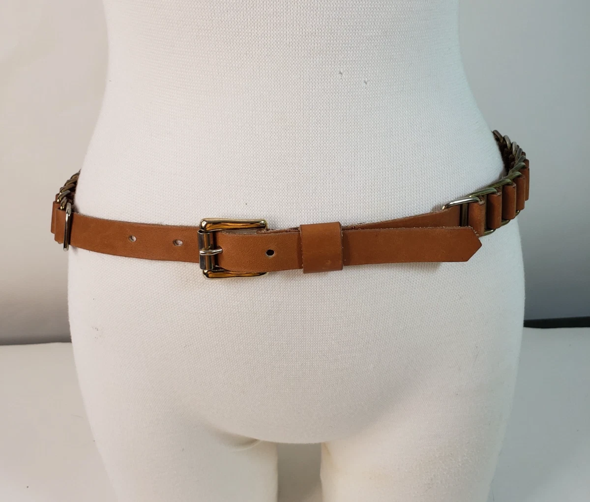 Cipriani 550213 Belt Leather Womens Cowhide Glazed On Pix Lining Chain Hook Boat Cipriani Belts for Women for sale | eBay main image 3