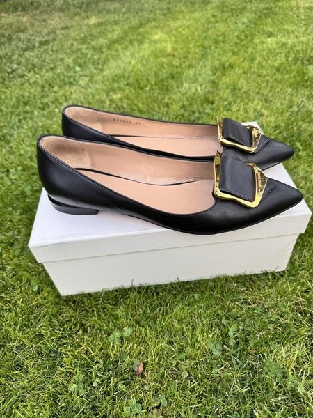 Women Emporio Armani Heels Black Leather 39