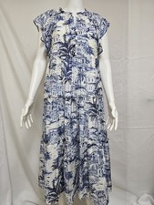 NWT! Greece Vibes Blue & White Summer Dress Sz Medium