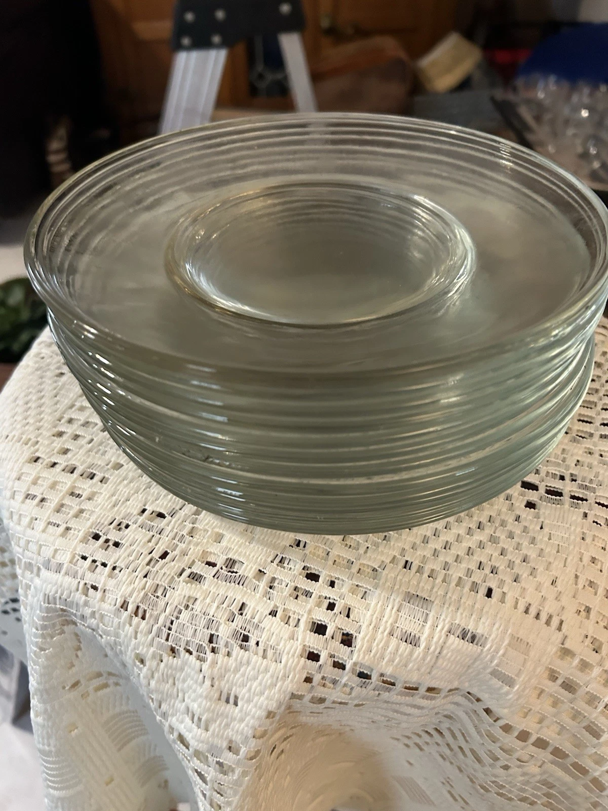 Set If 14 Vintage Anchor Hocking Desert Bread Roll Plates 8”