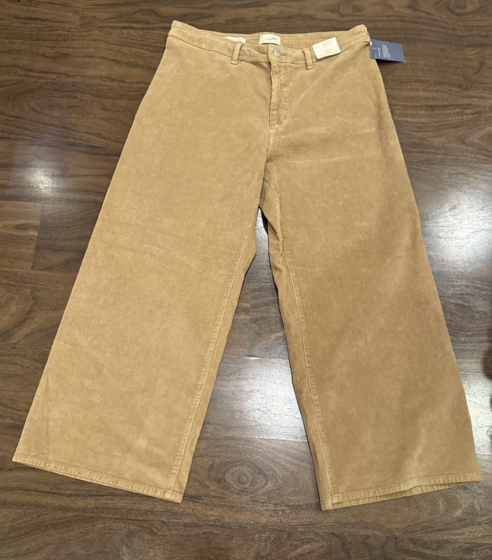 NWT Universal Thread Tan Brown Corduroy High Rise Sailor Wide Leg Pants Size 17