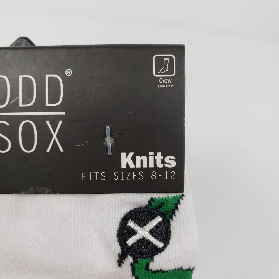 1 par de calcetines Odd Sox Bird Of Paradise adultos talla 8-12 blancos multi punto tornillo Foto 2 de 4