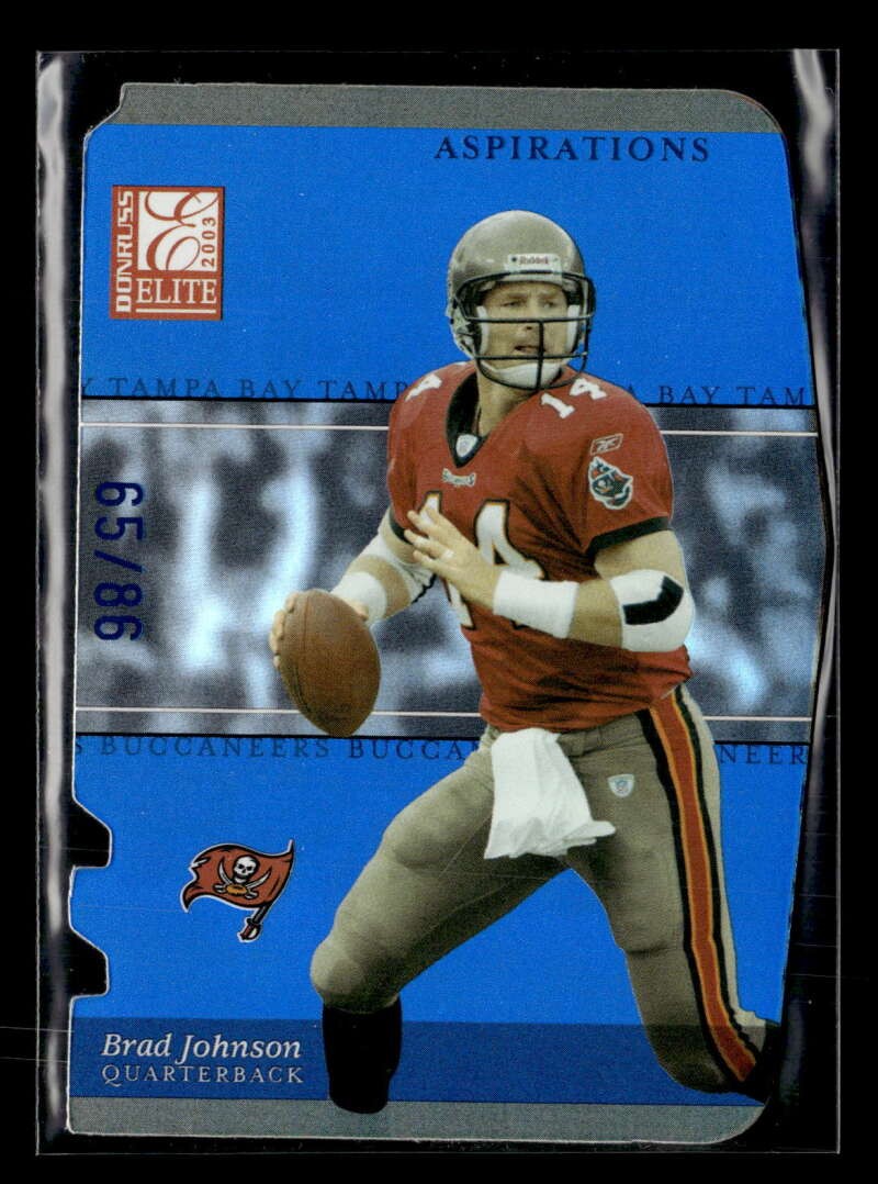2003 Donruss Elite Brad Johnson Aspirations /86 #96 Tampa Bay Buccaneers FX4762