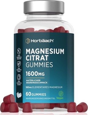 Magnesium Citrate Gummies 1600mg  | 60 Vegane Stk