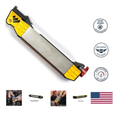 Portable Diamond & Ceramic Knife Sharpener   Essential for Outdoor Adventures