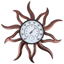 HOBYLUBY Indoor Outdoor Thermometer, Large Wall Thermometer Hygrometer