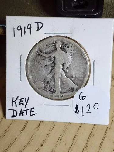 1919 d walking liberty half dollar*RARE Coin* KEY Date*