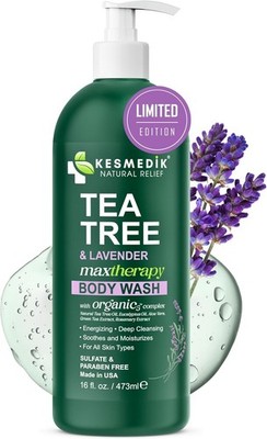 Tea Tree Lavender Body Wash MaxTherapy, Itchy Skin Relief, Antifungal Defense,