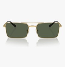 Vogue Eyewear VO4309S Sunglasses Gold/Dark Green Polarized 57mm Glass Lens