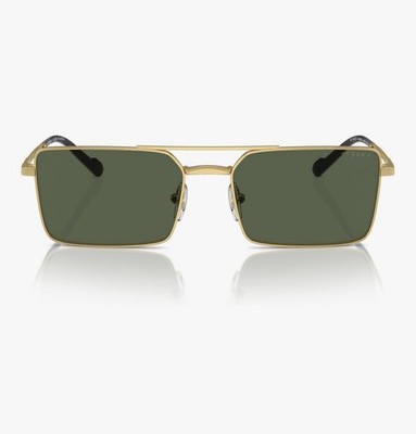 Vogue Eyewear VO4309S Sunglasses Gold/Dark Green Polarized 57mm Glass Lens