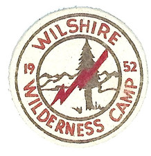 1952 Los Angeles Area Council Wilshire Wilderness Camp Felt Patch