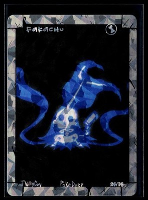 Pokederp Pokemon Parody Art Cracked Ice Halloween X-Ray 26/36 Fakachu Mimikyu