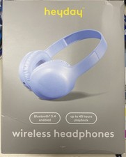 Heyday Wireless Headphones Bluetooth 5.4 Up To 40 Hours Playback Blue
