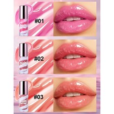 Women Lip Glaze Shiny 1Pcs Nourishing Sugar Swirl Lip Gloss Shimmer Lipgloss