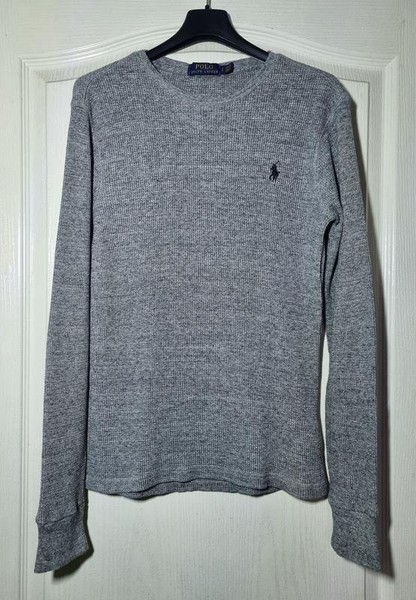 Men Polo Ralph Lauren Sweater Grey Cotton 36 / S / #CMC8