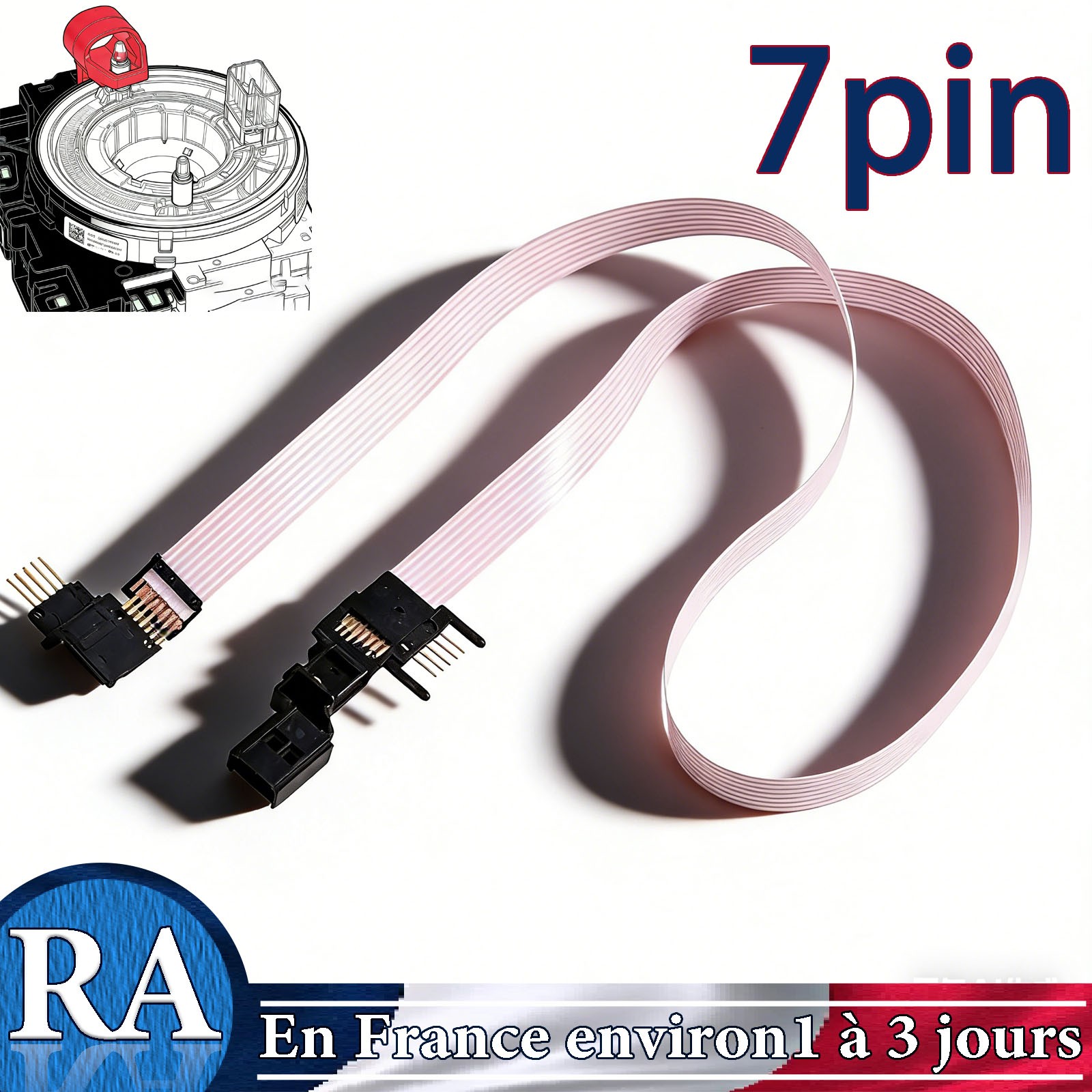 Nappe FFC de contacteur tournant d'airbag pour Golf 5 et Touran