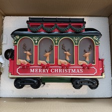 Bath & Body Works 2025 Christmas Trolley Light-Up Reindeer 3 Wick Candle Holder