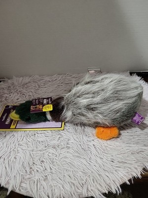 Multipet Migrator Mallard Stuffed Duck Dog Toy Duck Honk Sound Squeaker, 13''