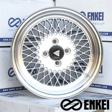 15 15x7 4x114.3 38 Authentic Enkei 92 Classic Machine Lip Mesh 4 Wheels Set