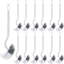 12 Pcs Curved Toilet Bowl Brush Bulk Bathroom Deep Cleaning Toilet Cleaner Sc...